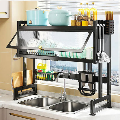 منظف ومجفف أطباق 3 طبقات